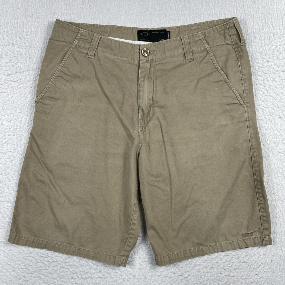 Oakley Chino Shorts Mens 34 Khaki Regular Fit Flat‎ Front Casual Gorpcore Summer